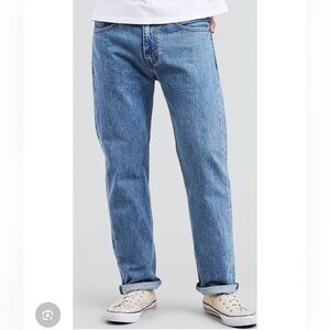 Levis Jeans Mens 505 Regular Straight Wash Heavy Denim Work Pants Size 36x34
